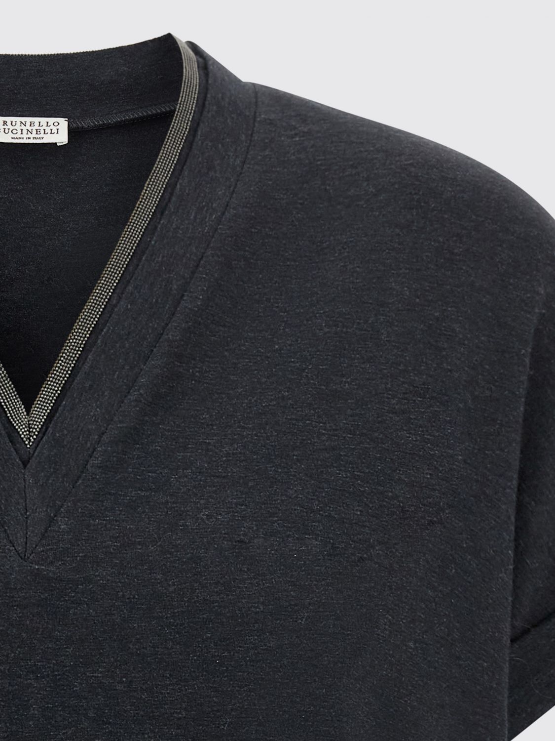 BRUNELLO CUCINELLI CAMISETA: Camiseta mujer Brunello Cucinelli, Gris - Img 4