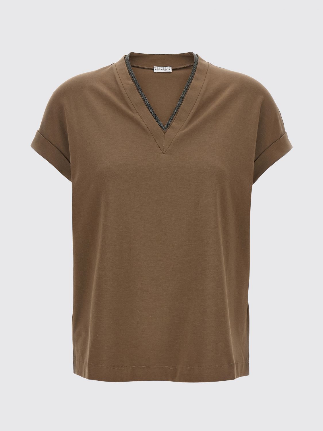 BRUNELLO CUCINELLI CAMISETA: Camiseta mujer Brunello Cucinelli, Camello - Img 2