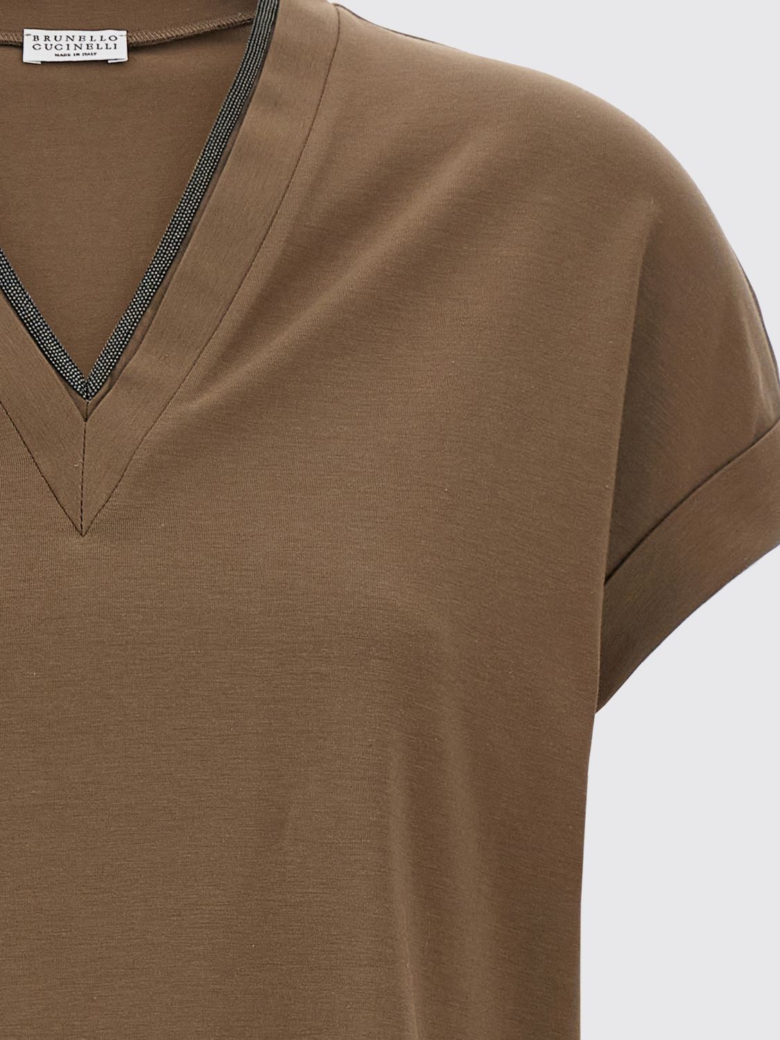 BRUNELLO CUCINELLI CAMISETA: Camiseta mujer Brunello Cucinelli, Camello - Img 4