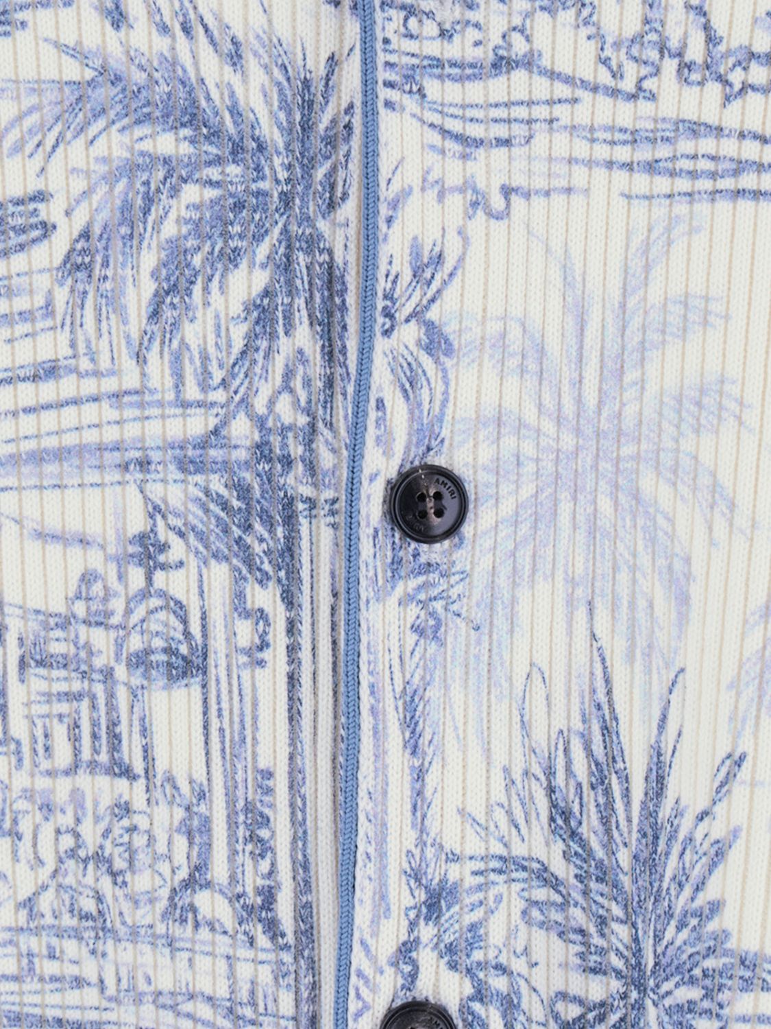 AMIRI CAMICIA: Camicia bowling Amiri in misto lana a coste con stampa tropicale, Fantasia - Img 4