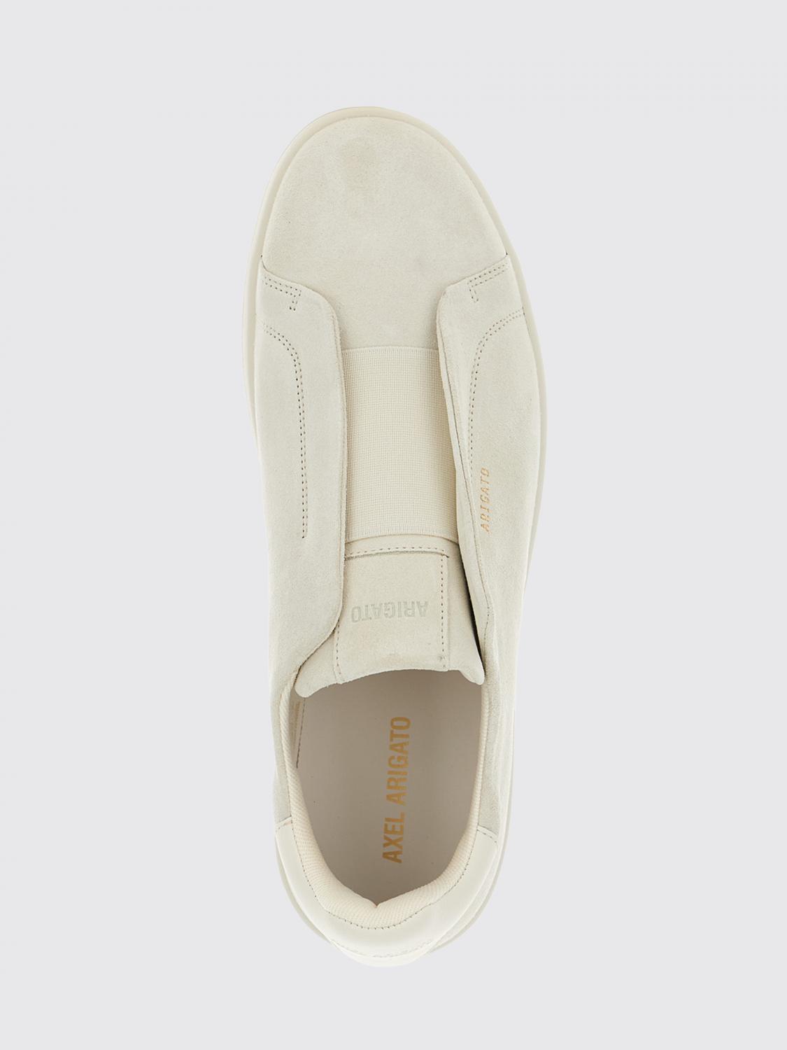 AXEL ARIGATO SNEAKERS: Sneakers slip-on Dice Lo Axel Arigato in pelle scamosciata con logo laminato, Bianco - Img 4