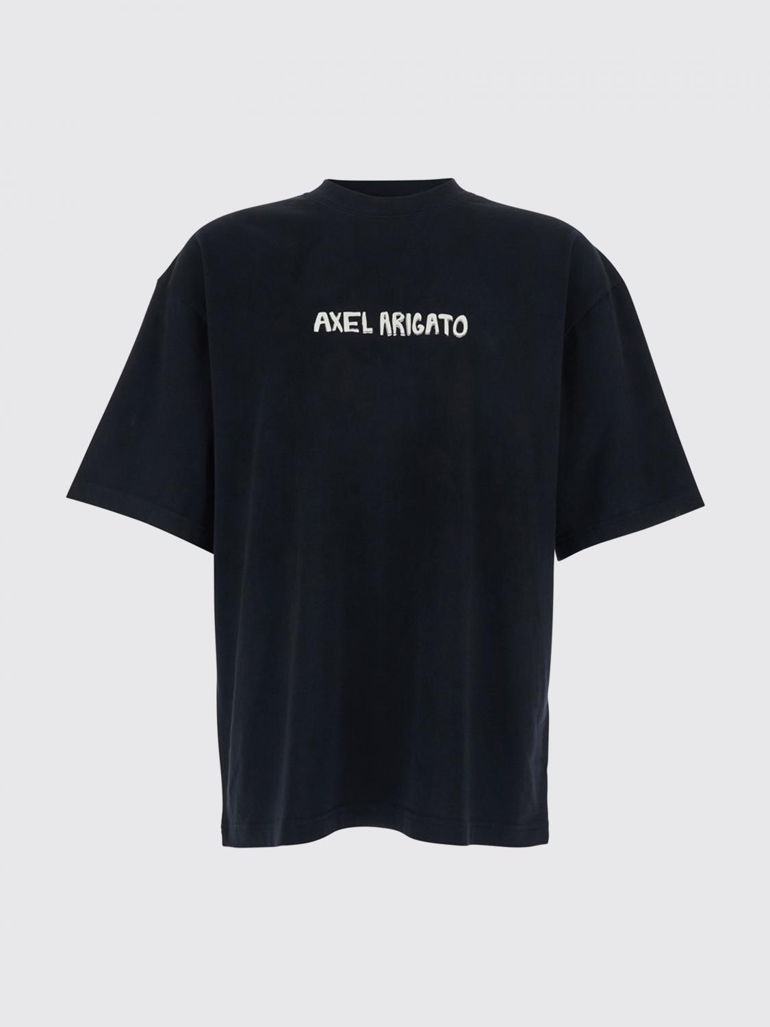 AXEL ARIGATO CAMISETA: Camiseta Axel Arigato de algodón con logo en contraste y hombros caídos, Negro - Img 2