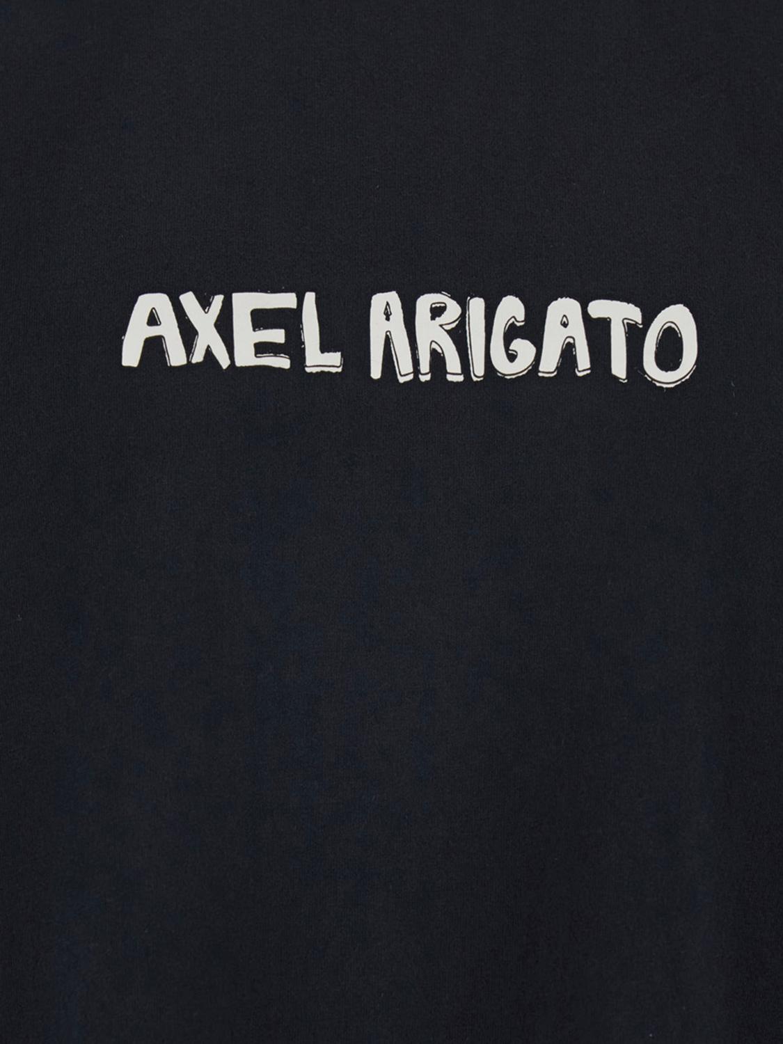 AXEL ARIGATO CAMISETA: Camiseta Axel Arigato de algodón con logo en contraste y hombros caídos, Negro - Img 4