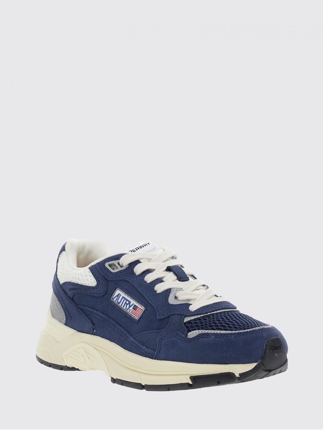 AUTRY SNEAKERS: Sneakers Hyperway Autry in suede e mesh con logo intagliato a contrasto, Blue - Img 2
