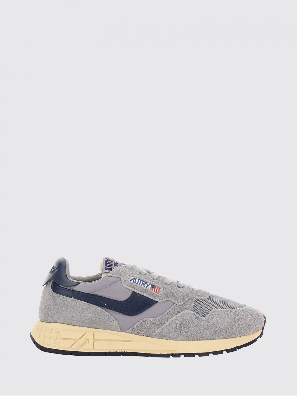 AUTRY SNEAKERS: Sneakers Reelwind Autry in nylon e pelle con suola dentellata, Grigio - Img 1