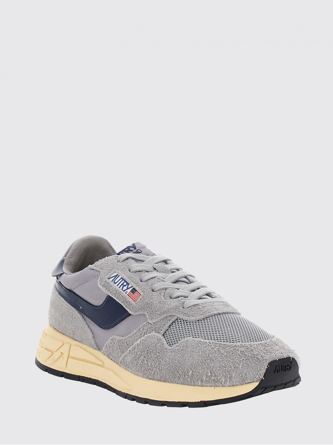 AUTRY SNEAKERS: Sneakers Reelwind Autry in nylon e pelle con suola dentellata, Grigio - Img 2