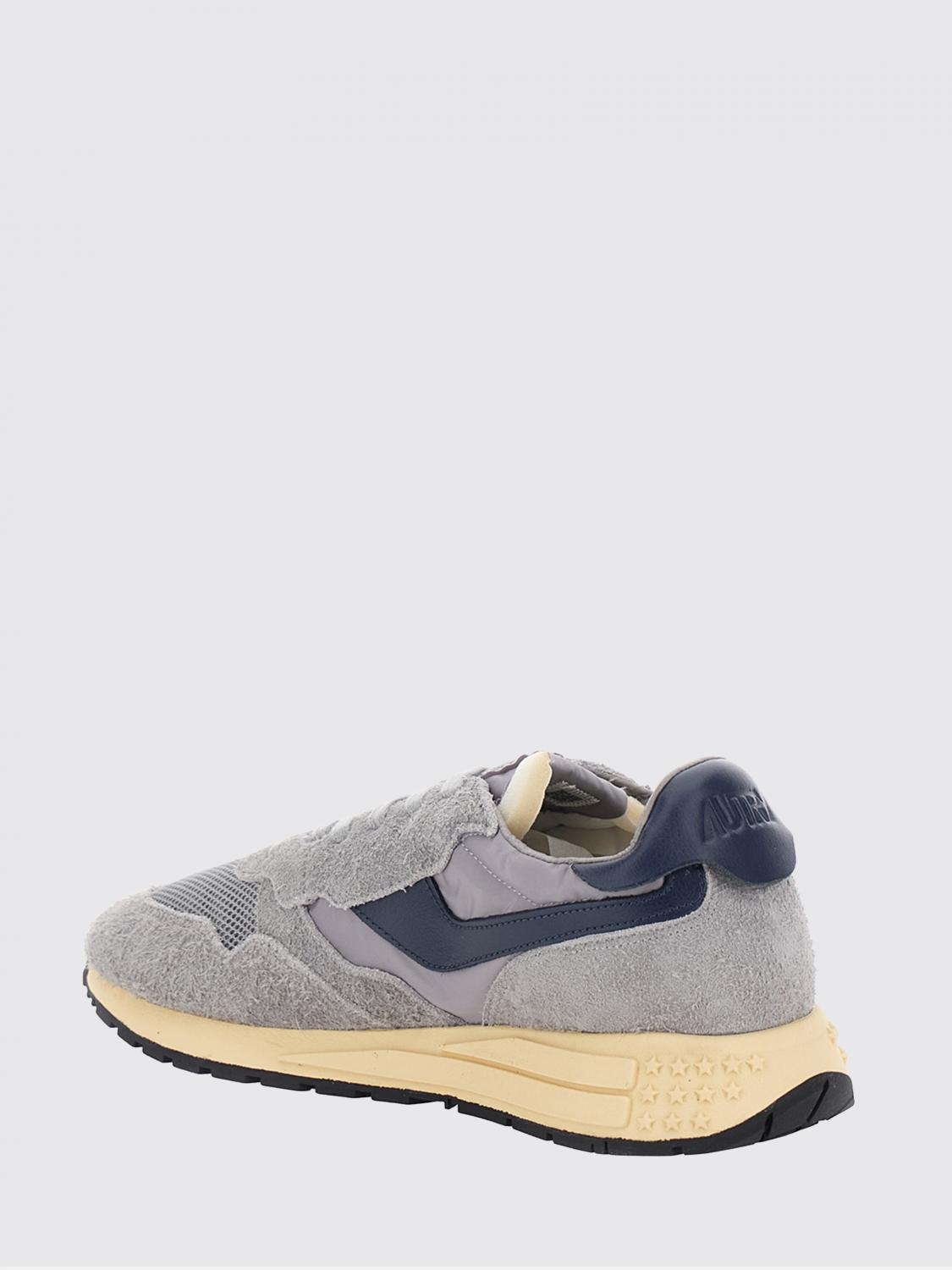 AUTRY SNEAKERS: Sneakers Reelwind Autry in nylon e pelle con suola dentellata, Grigio - Img 3