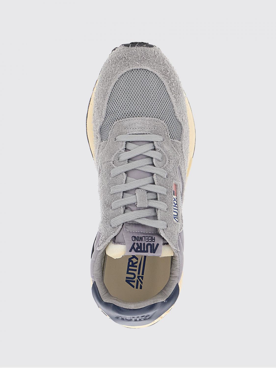 AUTRY SNEAKERS: Sneakers Reelwind Autry in nylon e pelle con suola dentellata, Grigio - Img 4