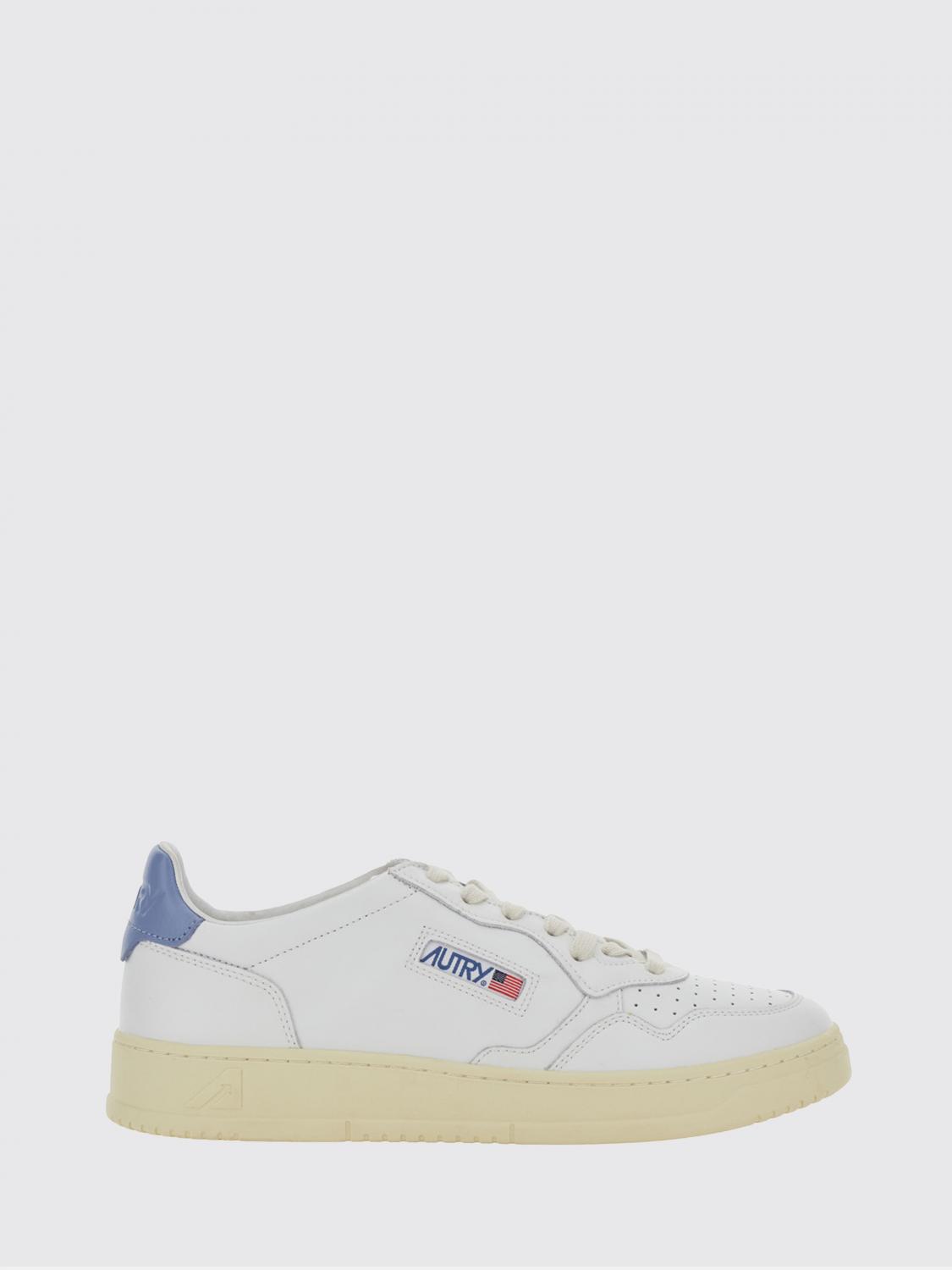 AUTRY SNEAKERS: Sneakers Medalist Low Autry in pelle liscia con punta traforata, Bianco - Img 1