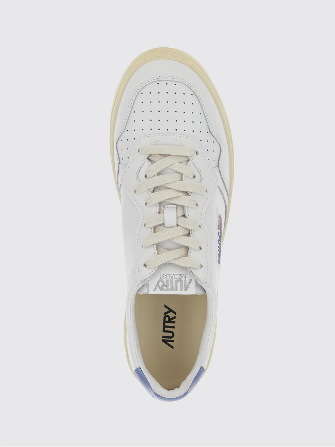 AUTRY SNEAKERS: Sneakers Medalist Low Autry in pelle liscia con punta traforata, Bianco - Img 4