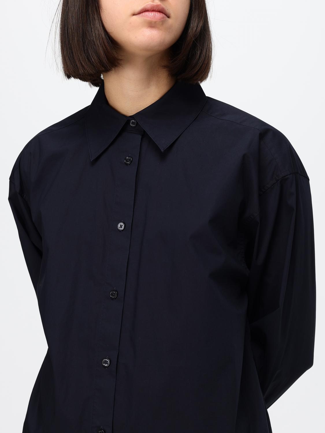 TOTEME SHIRT: Relaxed Fit Shirt Toteme in Cotton Poplin with Dropped Shoulders, Blue - Img 5