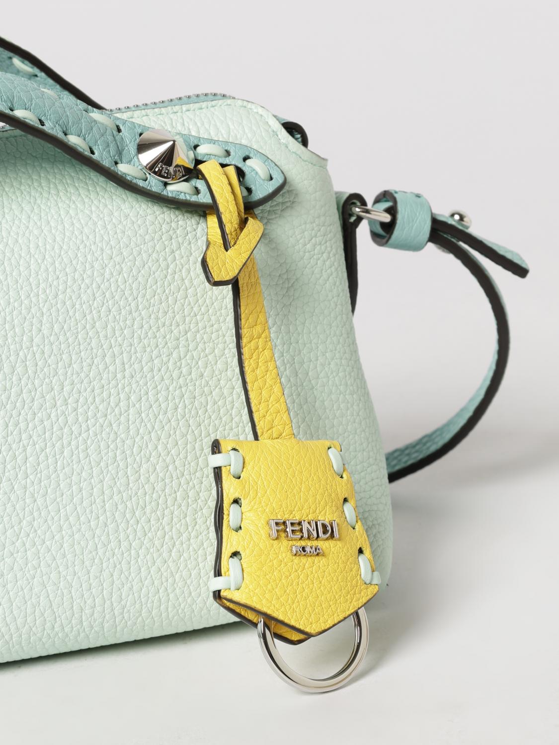 FENDI BORSA MINI: Borsa mini by The Way Fendi in pelle di vitello martellata, Blue - Img 3