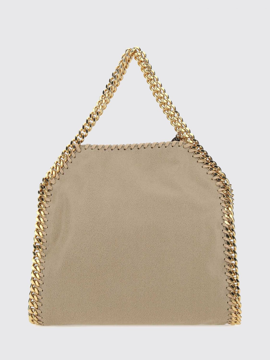 STELLA MCCARTNEY BORSA A MANO: Borsa a mano Falabella piccola Stella McCartney con profili a catena, Burro - Img 2
