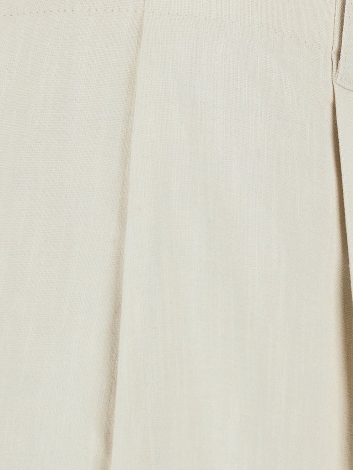 MAISON KITSUNÉ 팬츠: MAISON KITSUNÉ Marc 스트레이트 레그 테일러드 트라우저 리넨 블렌드, 화이트 - Img 4