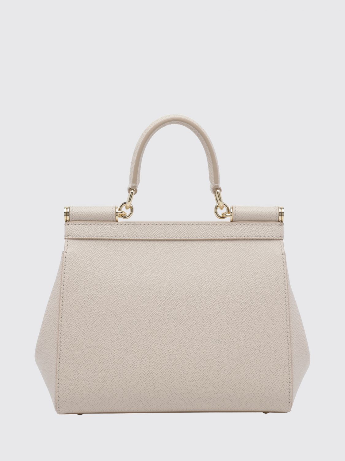 DOLCE & GABBANA BORSA MINI: Borsa a mano mini Sicily Dolce & Gabbana in pelle di vitello a grana, Rosa - Img 2