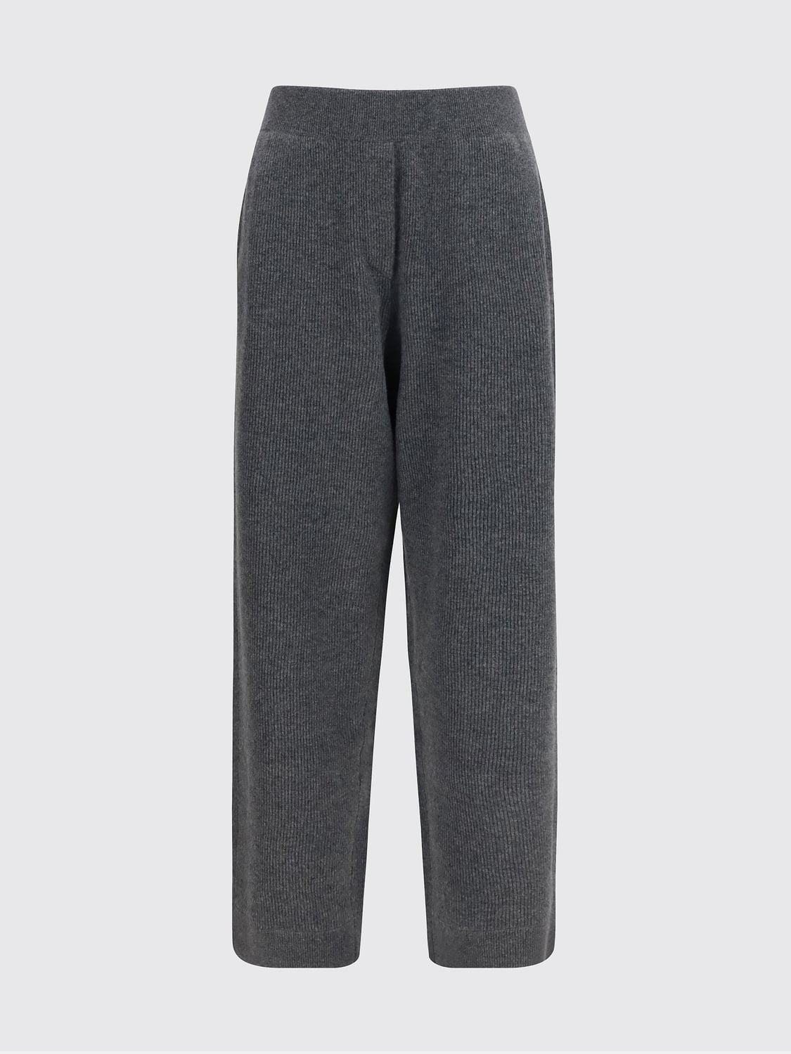BRUNELLO CUCINELLI HOSE: Hose mit geradem Bein von Brunello Cucinelli aus reinem Kaschmir mit hohem Gummibund, Lead - Img 2