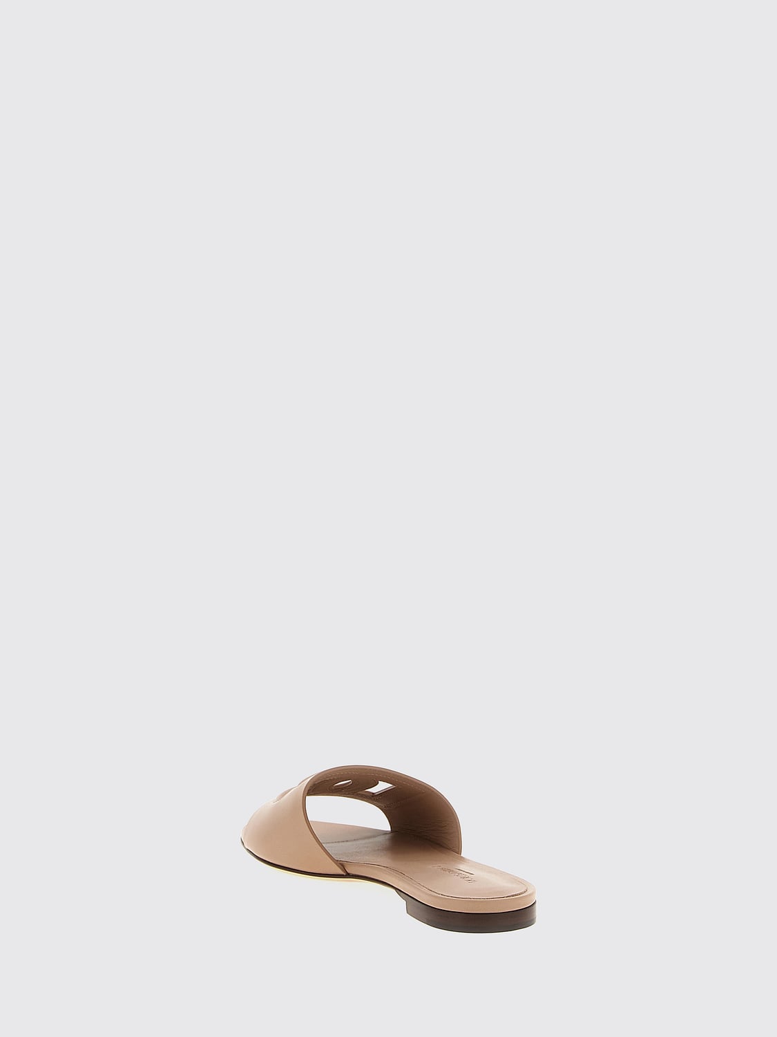 DOLCE & GABBANA SANDALEN MIT ABSATZ: Mules Dolce & Gabbana aus Leder mit DG-Monogramm und niedrigem Absatz, Beige - Img 3