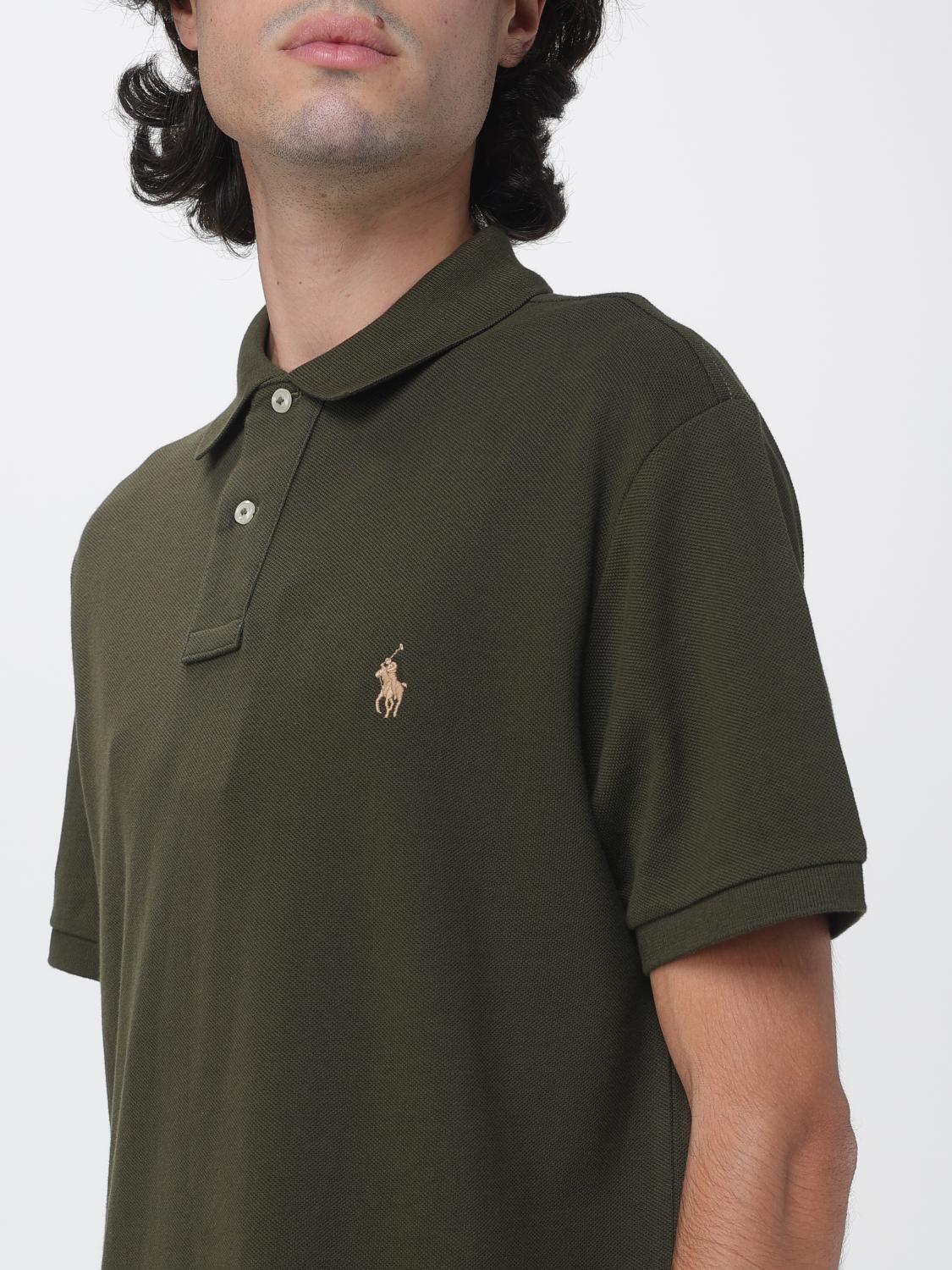 POLO RALPH LAUREN POLO: Polo Polo Ralph Lauren à manches courtes en coton avec logo poney brodé, Olive - Img 3
