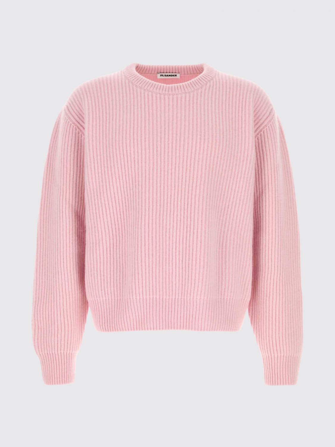 JIL SANDER PULL: Pull à col rond et manches longues Jil Sander en pure laine, Rose - Img 2
