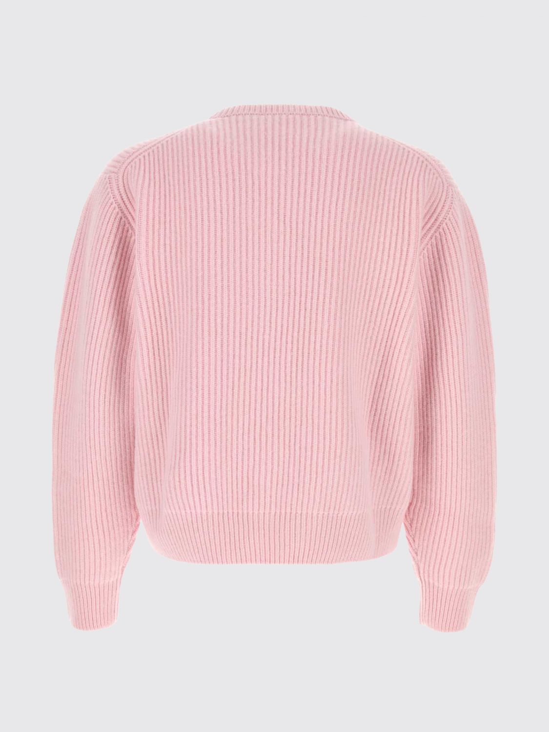 JIL SANDER PULL: Pull à col rond et manches longues Jil Sander en pure laine, Rose - Img 3