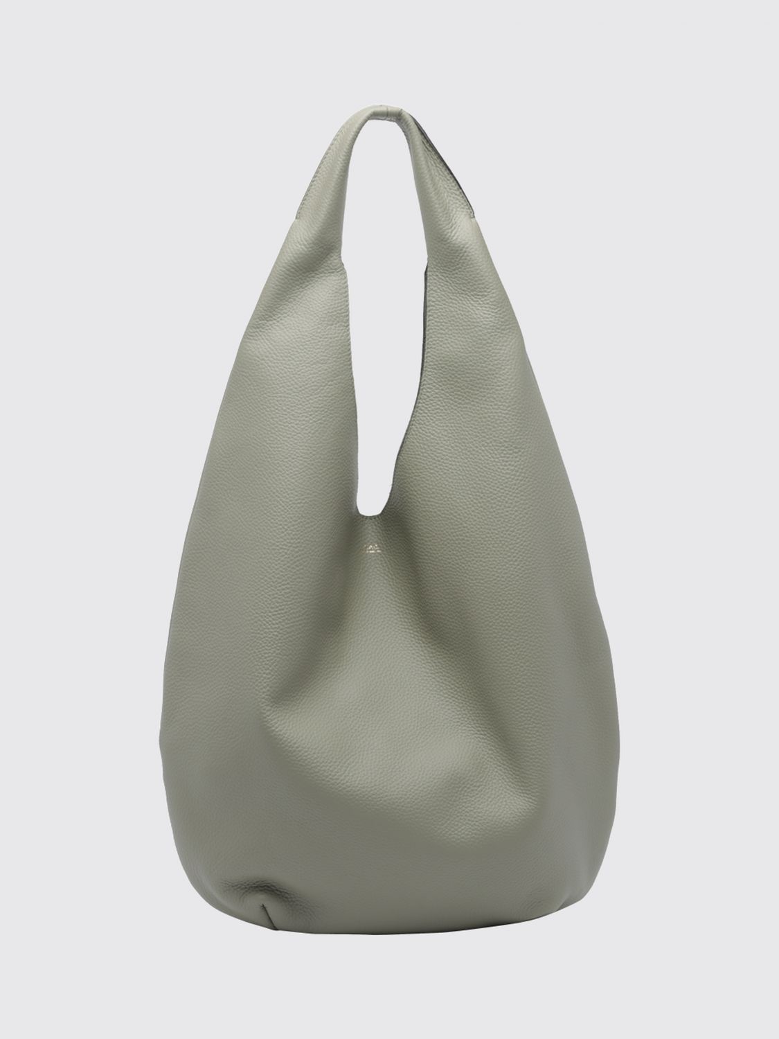 A.P.C. SHOULDER BAG: Le Neige Large Shoulder Bag A.P.C. in Grained Leather with Laminated Logo, Green - Img 1