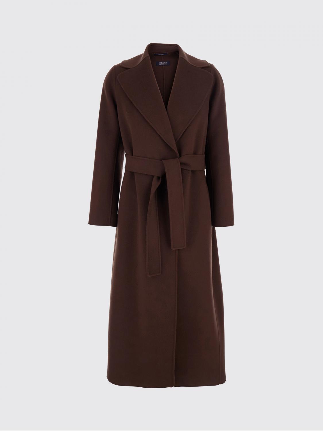 'S MAX MARA CAPPOTTO: Cappotto lungo a vestaglia 'S Max Mara in pura lana vergine con cintura, Marrone - Img 2