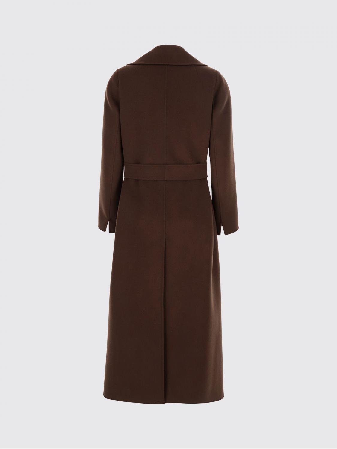 'S MAX MARA CAPPOTTO: Cappotto lungo a vestaglia 'S Max Mara in pura lana vergine con cintura, Marrone - Img 3