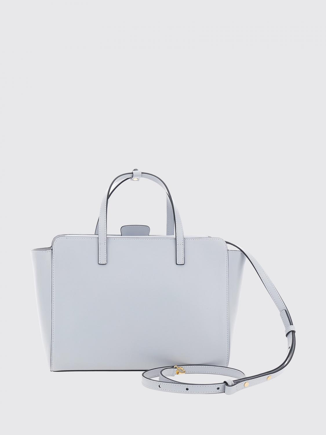 HELEN KAMINSKI BORSA A MANO: Borsa a mano media Flap Helen Kaminski in pelle di vitello liscia, Grigio - Img 2