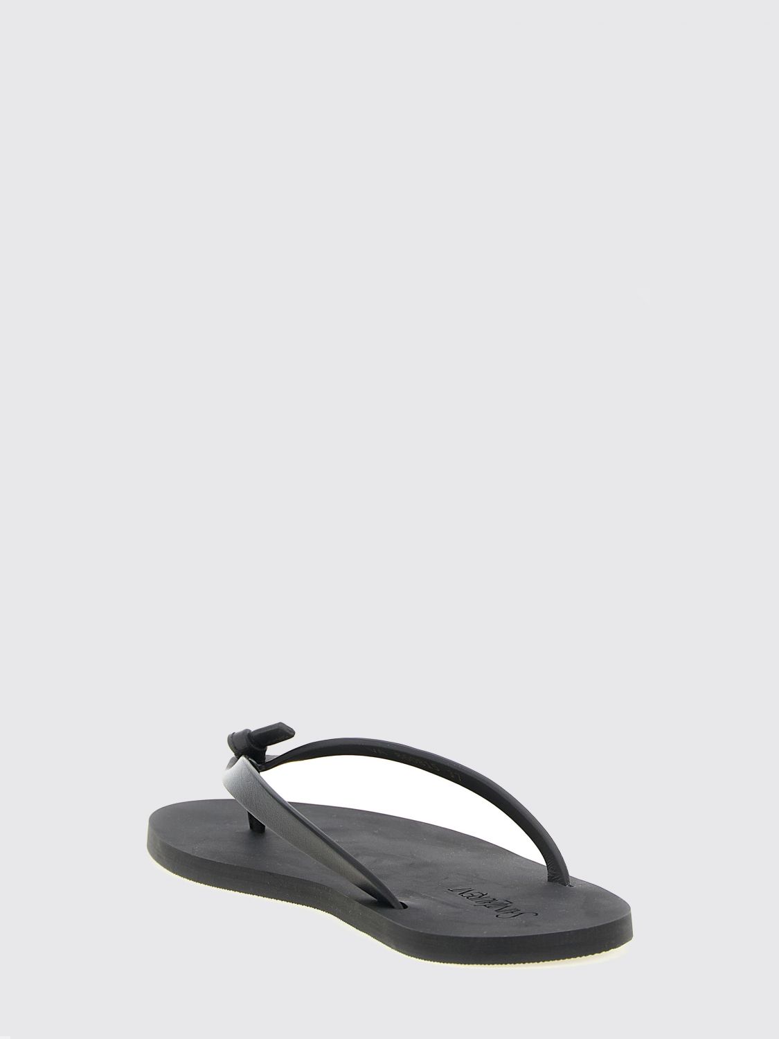 SAINT LAURENT SANDALI CON TACCO: Sandali infradito Pool SAINT LAURENT in pelle di vitello liscia con tacco basso, Nero - Img 3