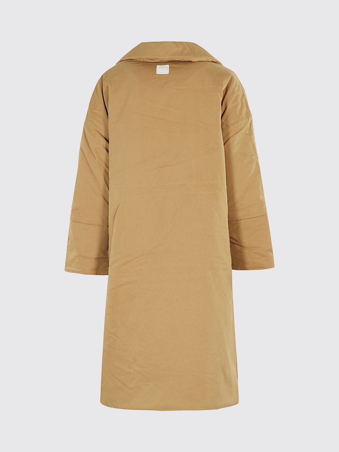 OOF WEAR CAPPOTTO: Cappotto doppiopetto OOF WEAR in tessuto tecnico imbottito relaxed fit, Marrone - Img 3