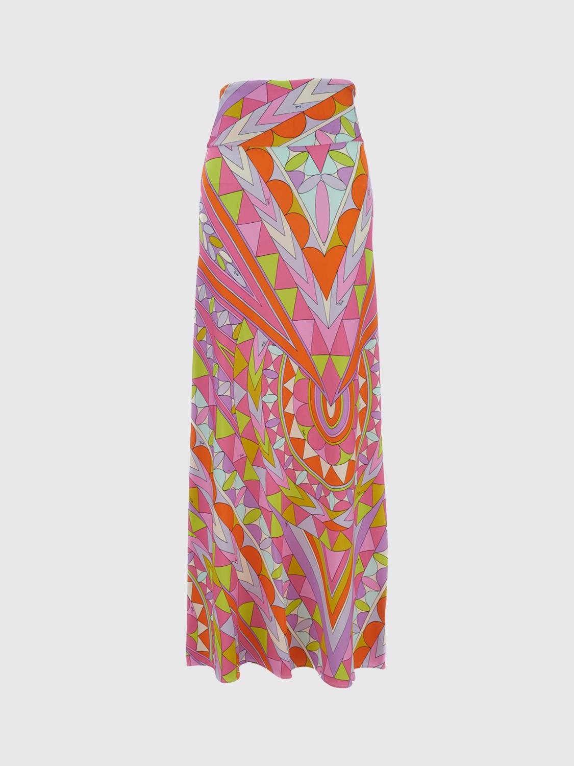 PUCCI GONNA: Gonna lunga Pucci in viscosa a vita alta con stampa astratta, Fantasia - Img 2