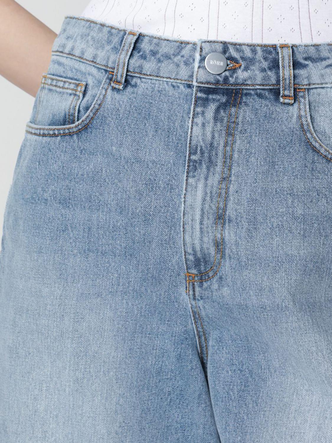 ROHE PANTALONCINI: Bermuda di jeans Rohe in denim di cotone a vita alta, Blue - Img 4