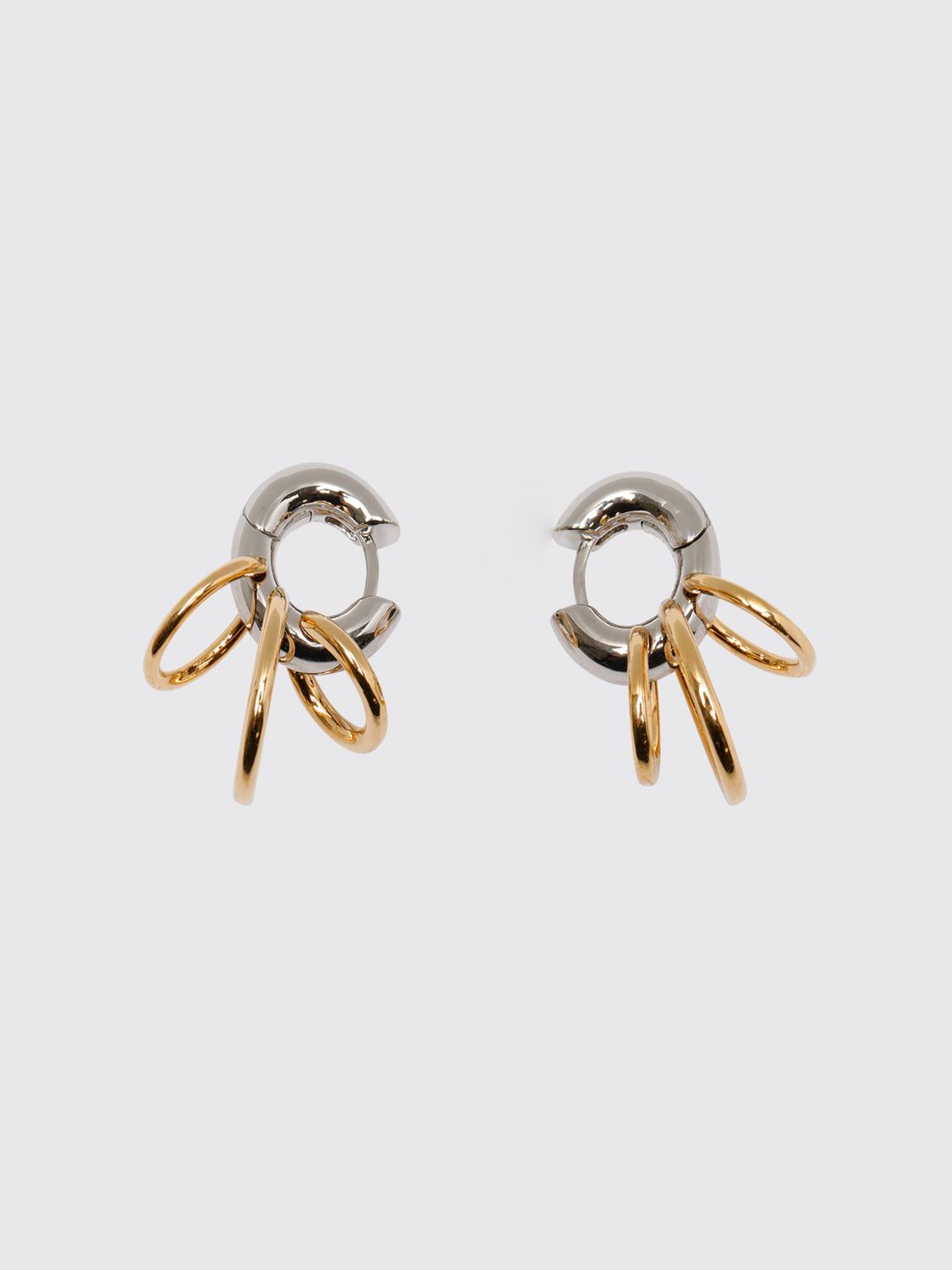 PANCONESI SCHMUCK: Zweifarbige Pierced-Creolen Panconesi aus 18kt vergoldetem Messing, Gold - Img 1
