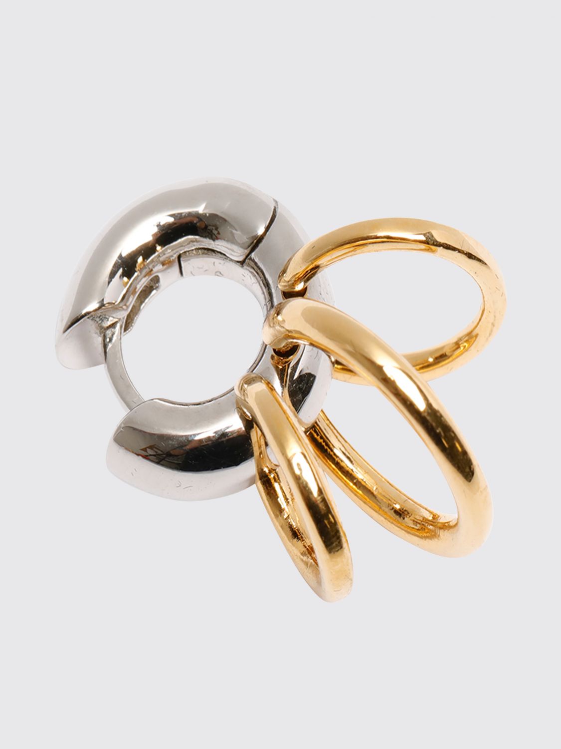 PANCONESI SCHMUCK: Zweifarbige Pierced-Creolen Panconesi aus 18kt vergoldetem Messing, Gold - Img 2