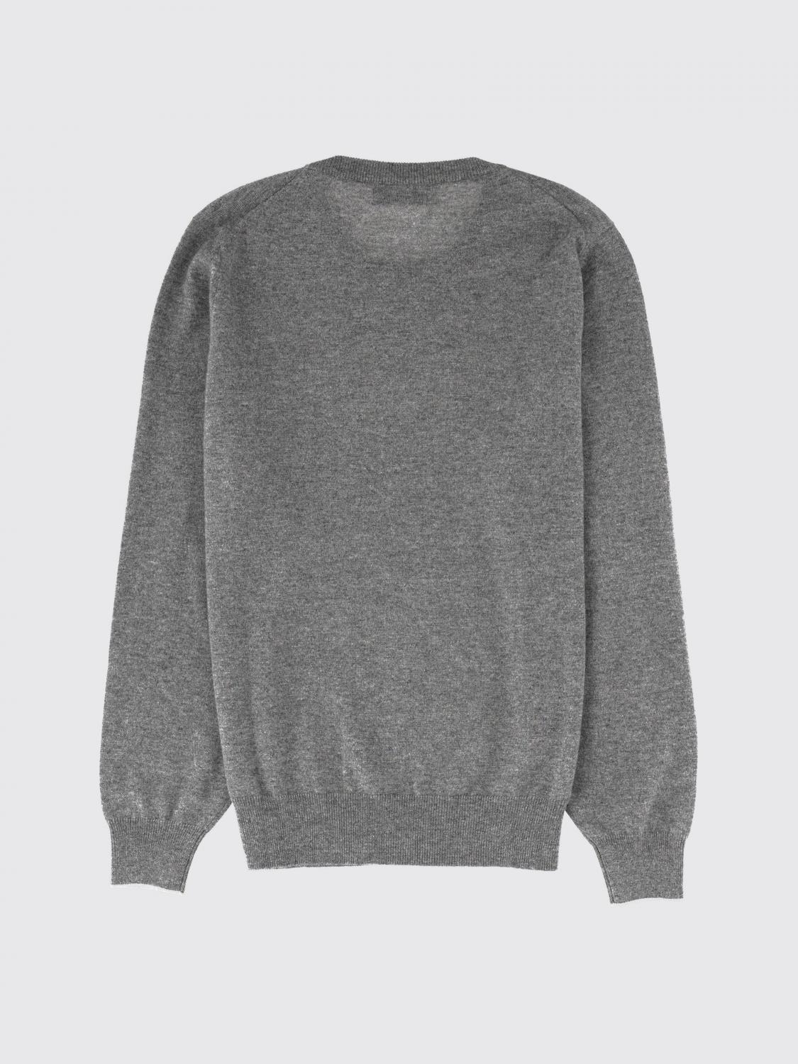 BRUNELLO CUCINELLI PULLOVER: Kaschmir-Pullover mit Rundhalsausschnitt von Brunello Cucinelli mit Rippbündchen, Grau - Img 3