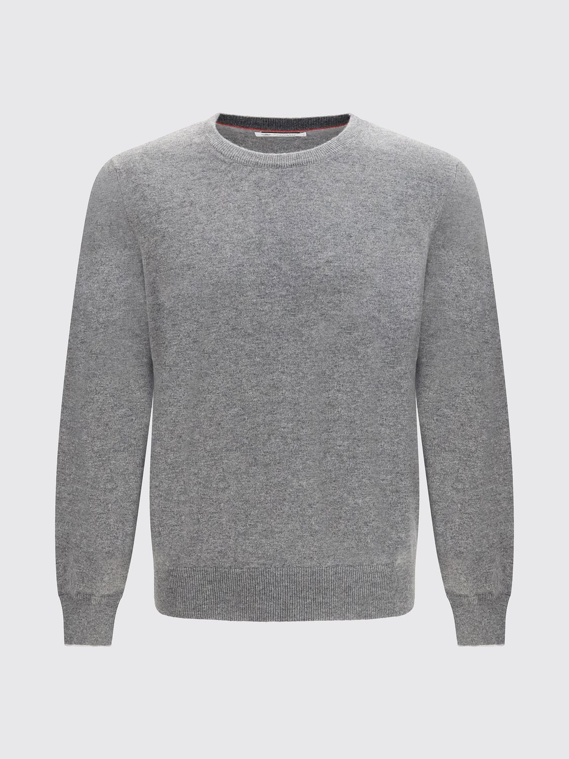 BRUNELLO CUCINELLI SWEATER: Crewneck Cashmere Jumper Brunello Cucinelli with Ribbed Trims, Charcoal - Img 2