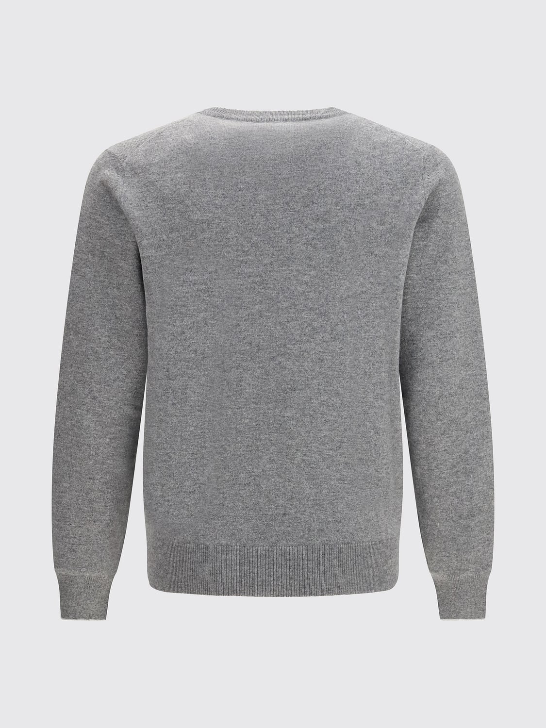 BRUNELLO CUCINELLI SWEATER: Crewneck Cashmere Jumper Brunello Cucinelli with Ribbed Trims, Charcoal - Img 3
