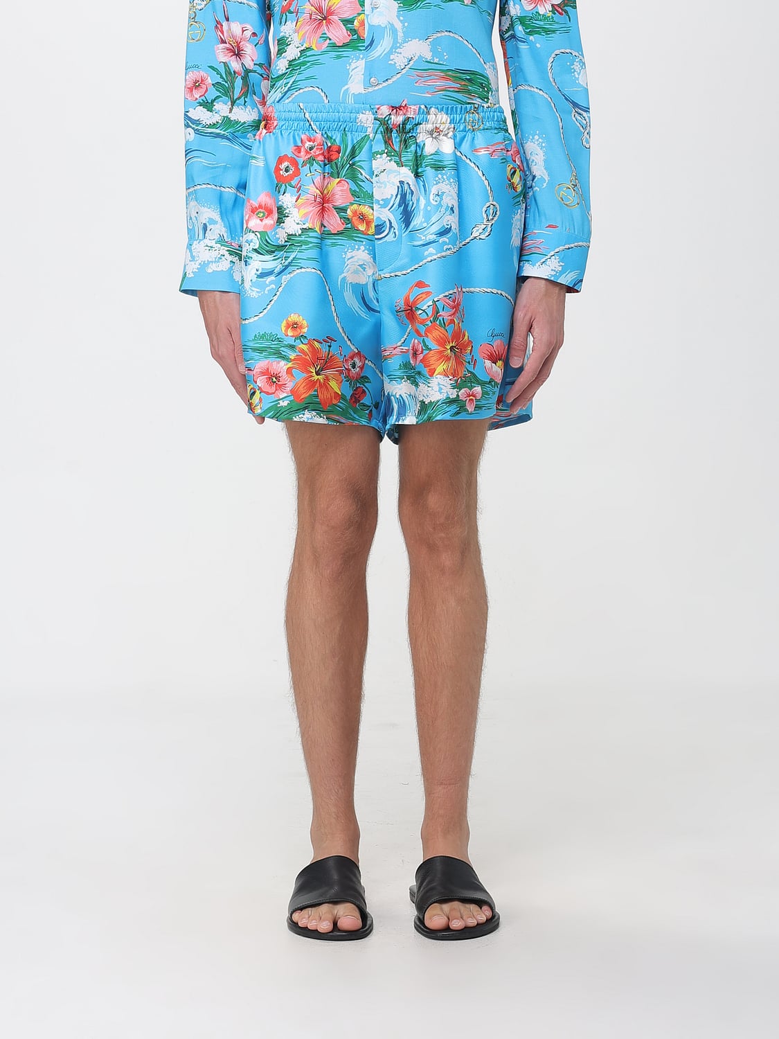 GUCCI ショートパンツ: ショートパンツ メンズ Gucci, アジュール - Img 1