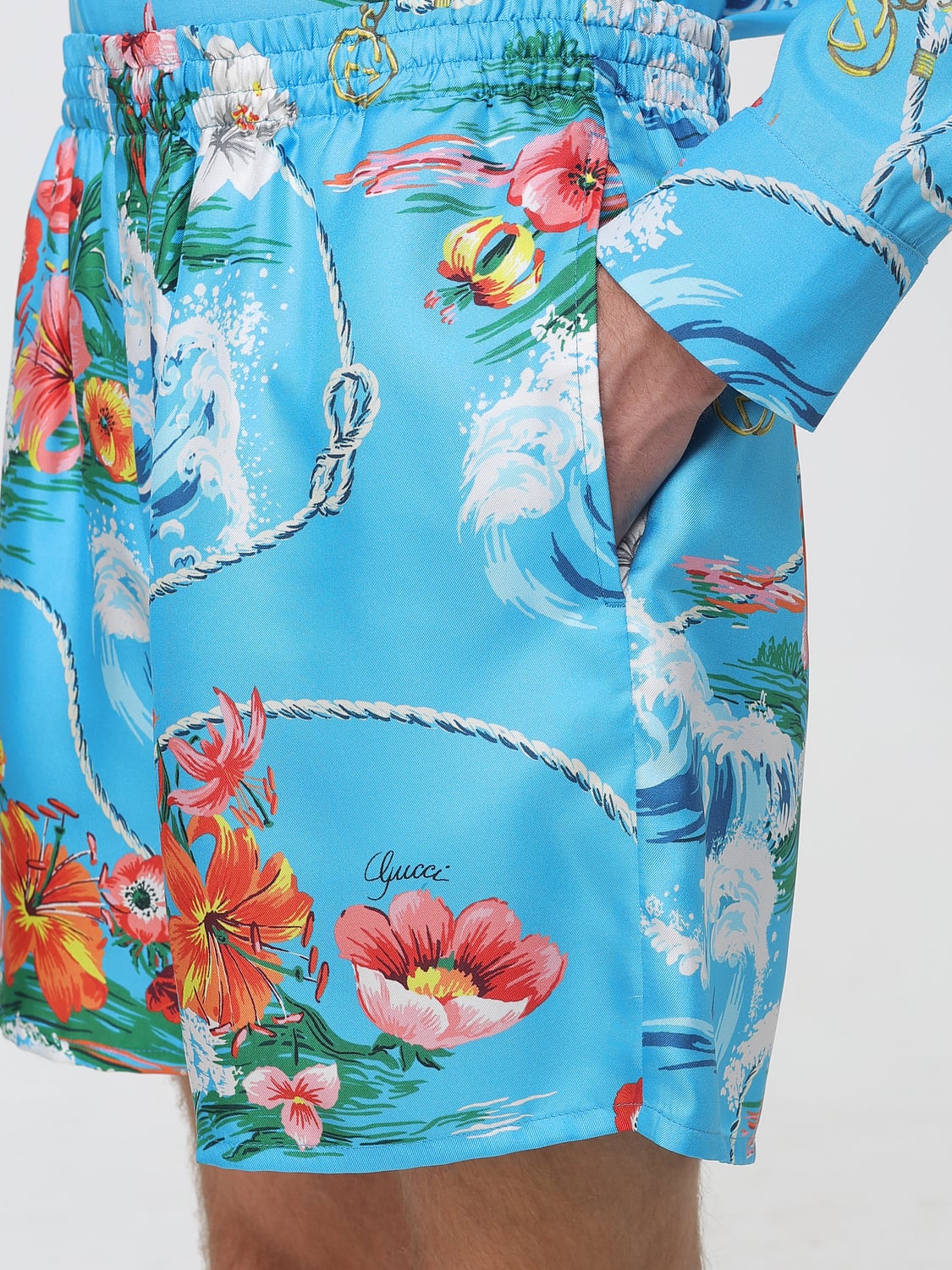 GUCCI ショートパンツ: ショートパンツ メンズ Gucci, アジュール - Img 5
