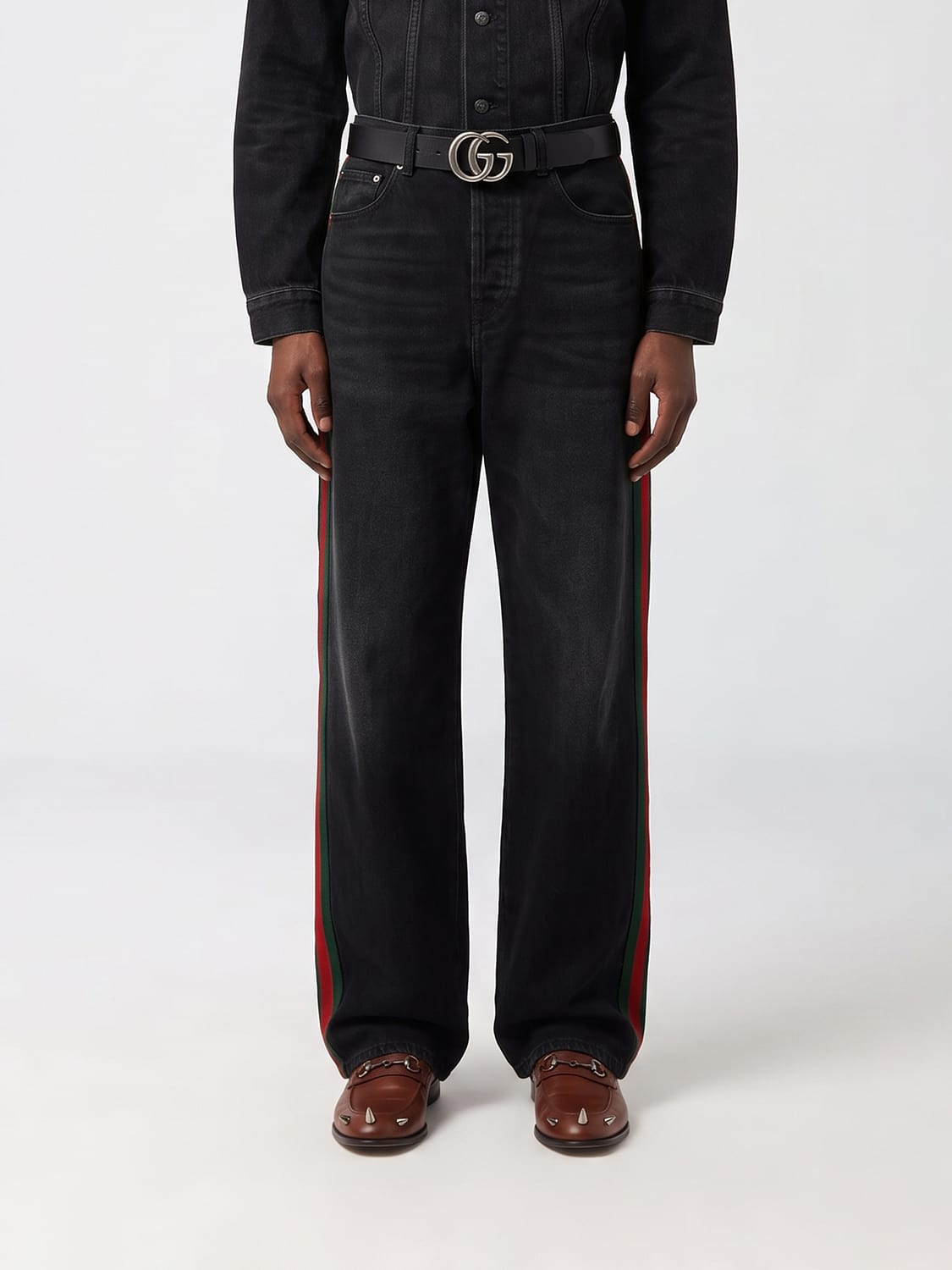 GUCCI JEANS: Jeans men Gucci, Black - Img 1