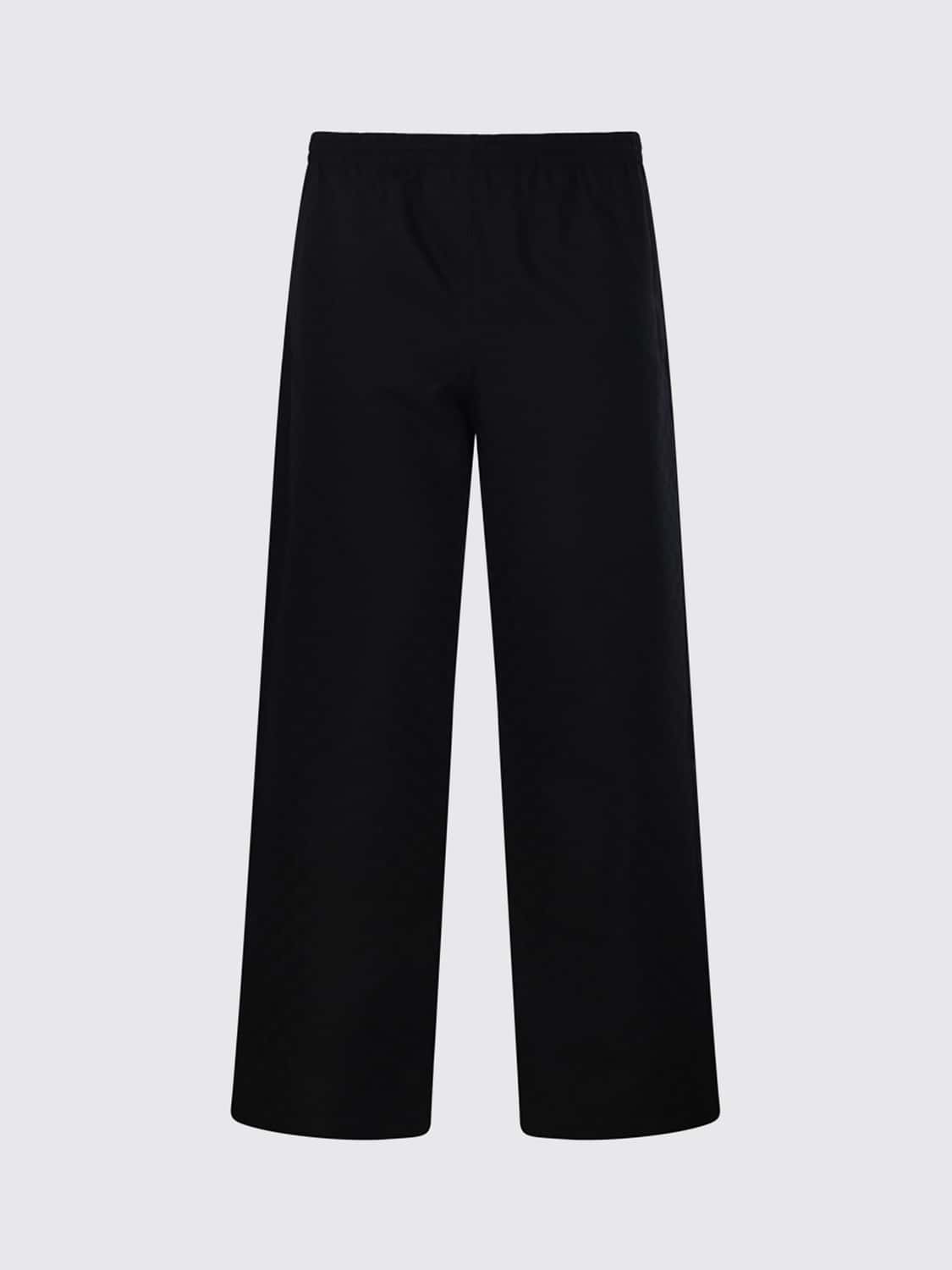 GUCCI PANTS: Straight-Leg Cotton Joggers Gucci with Tone-on-Tone GG Monogram, Black - Img 1