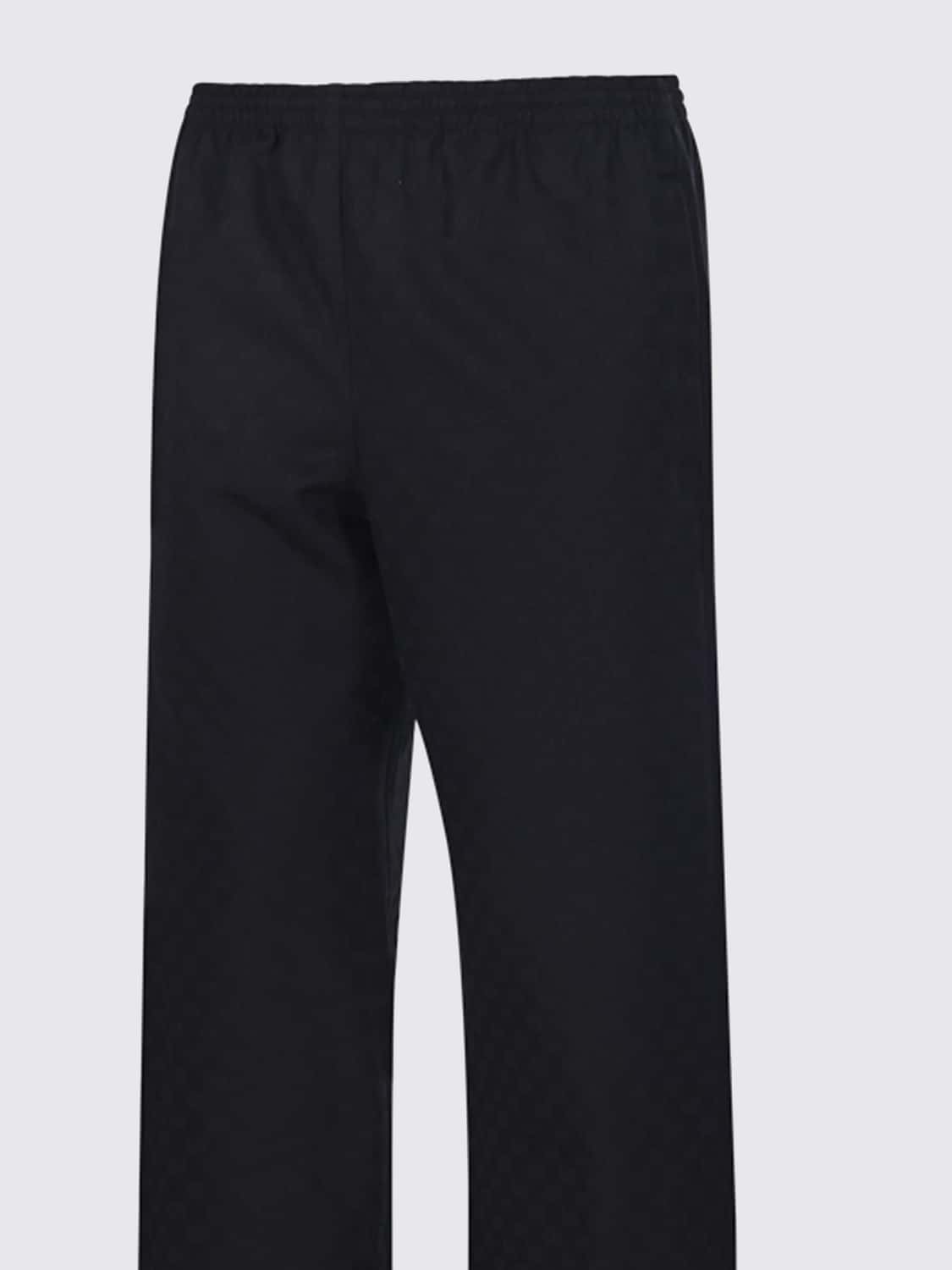 GUCCI PANTS: Straight-Leg Cotton Joggers Gucci with Tone-on-Tone GG Monogram, Black - Img 3
