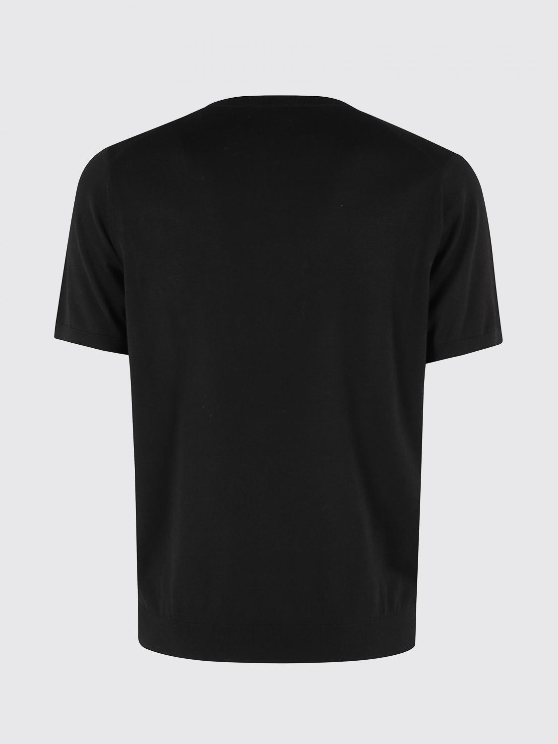 KANGRA MAGLIA: Maglia girocollo Kangra a maniche corte in cotone, Nero - Img 3