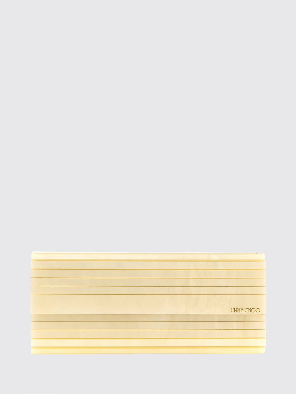 JIMMY CHOO CLUTCH: Clutch Sweetie Jimmy Choo in resina marmorizzata con tracolla a catena, Oro - Img 1