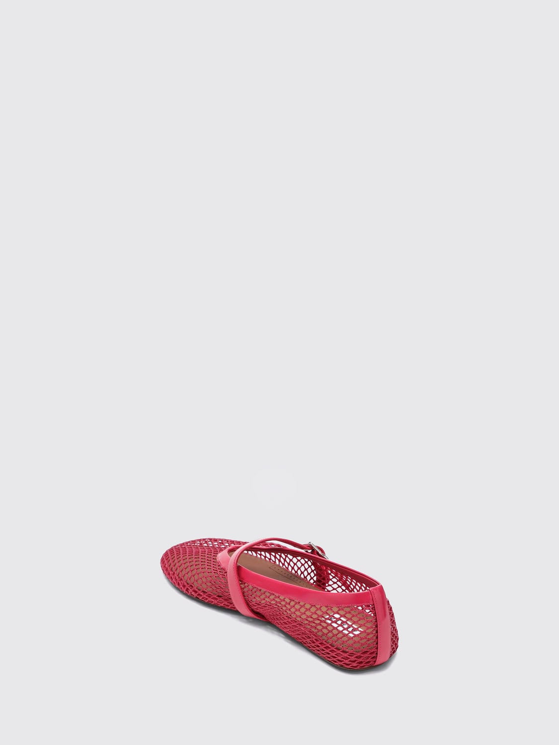 ALAÏA MANOLETINAS: Bailarinas Mary Jane Alaïa en malla de nailon y piel de charol con tira, Fucsia - Img 2