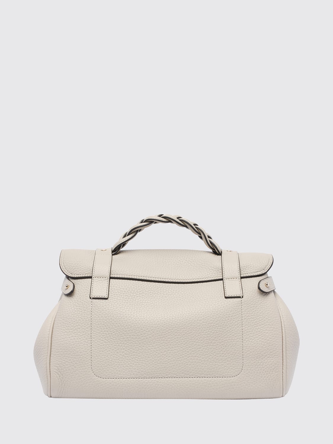 MULBERRY BORSA A MANO: Borsa a mano Alexa Mulberry in pelle di vitello con manico intrecciato, Bianco - Img 2