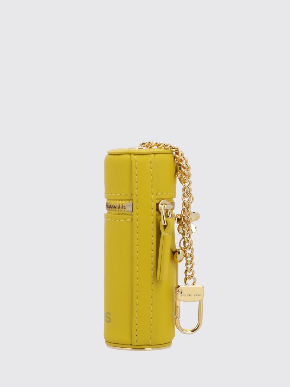 MARC JACOBS KEY CHAIN: Marc Jacobs The Lipstick Cylindrical Leather Keyring with Charm and Zip, Yellow - Img 2