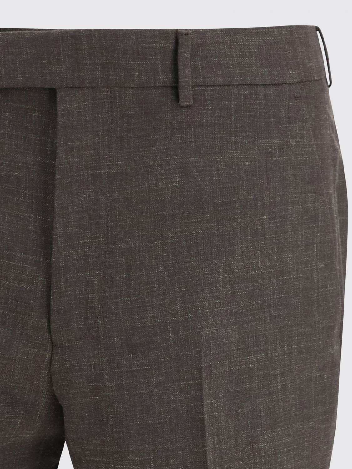 ZEGNA ABITO: Completo monopetto Zegna in lana e lino con revers a specchio, Nero - Img 4