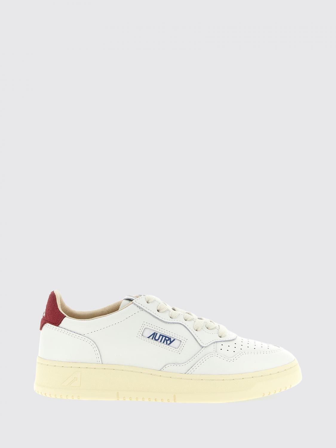 AUTRY SNEAKERS: Sneakers Medalist Low Autry in pelle e suede con design bicolore, Bordeaux - Img 1