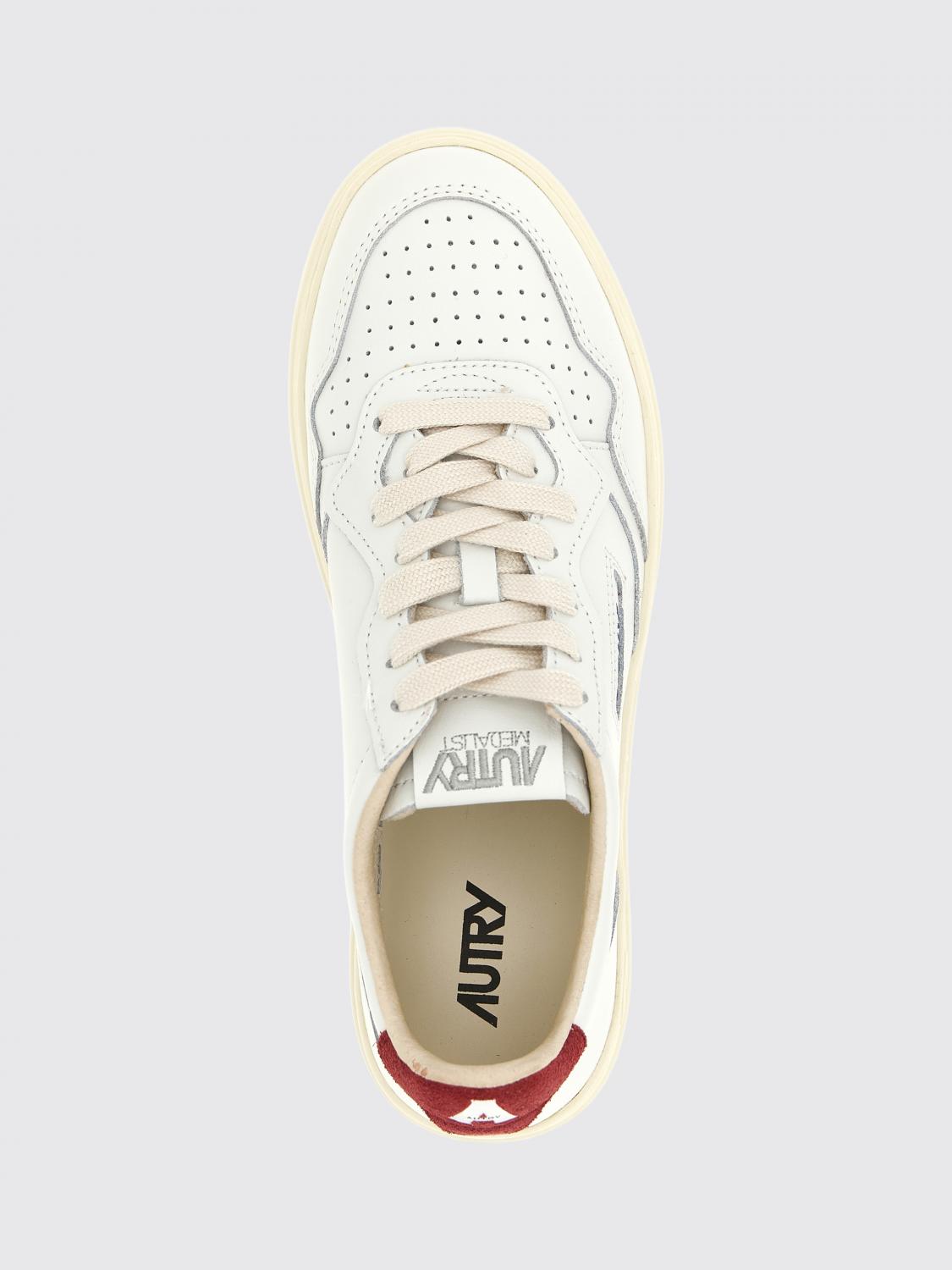 AUTRY SNEAKERS: Sneakers Medalist Low Autry in pelle e suede con design bicolore, Bordeaux - Img 4